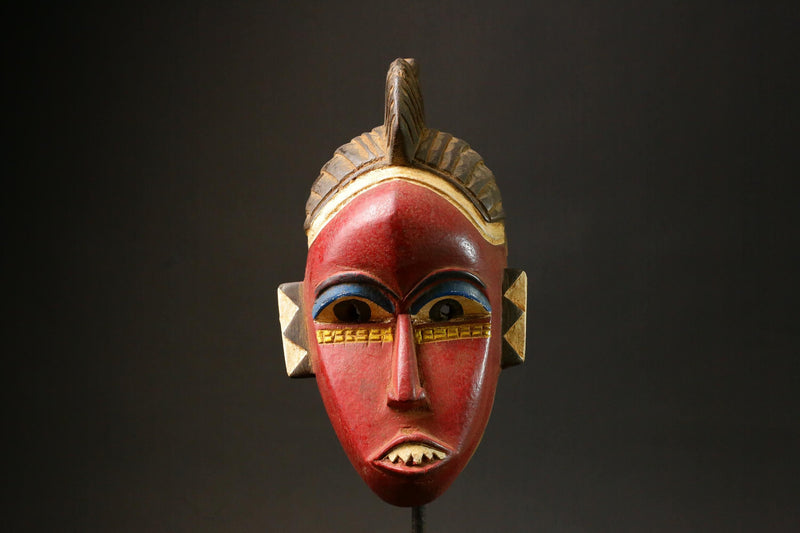 African wood mask Baule antiques Home Décor Hand Carved Masks for wall-G2967