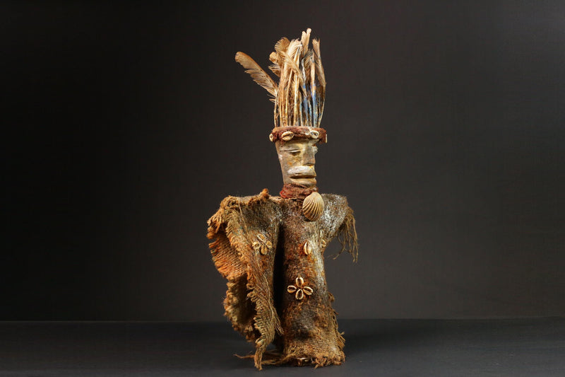 African wood figures primitive decor Nkisi N’Kondi hand carved statue VOODOO-G2973