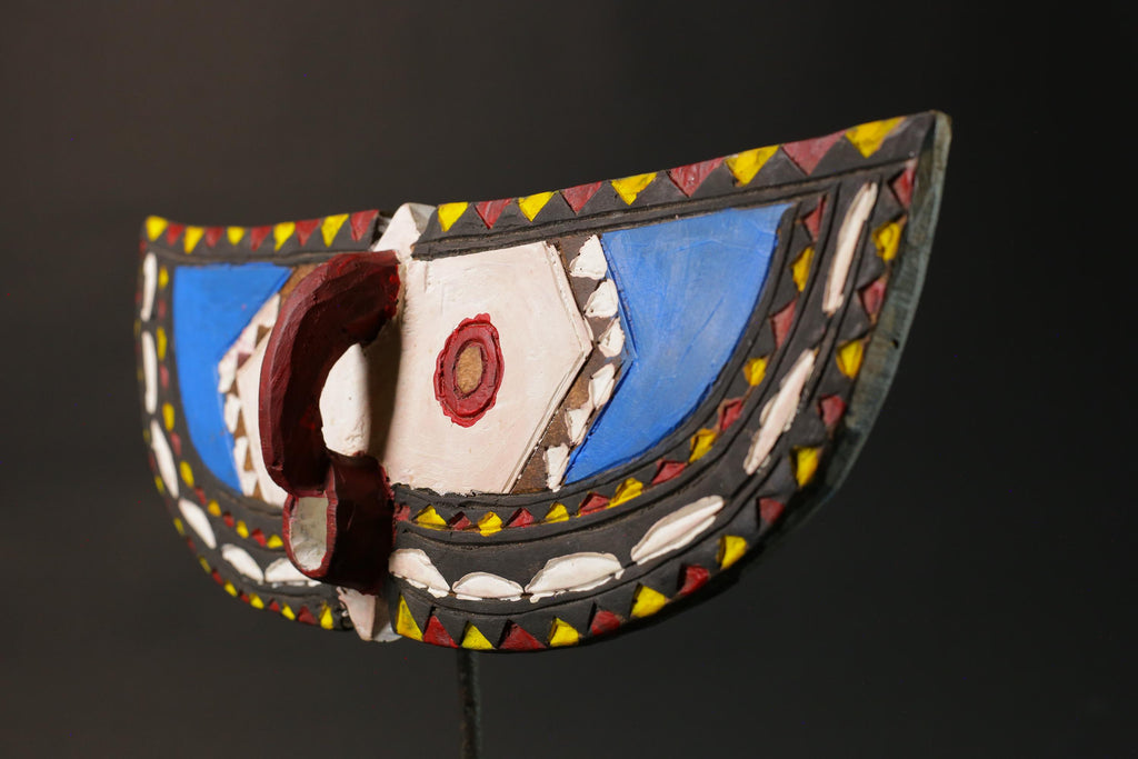 African mask wood African real figure vintage African masks for wall Bobo Plank Hand Carved-G1075