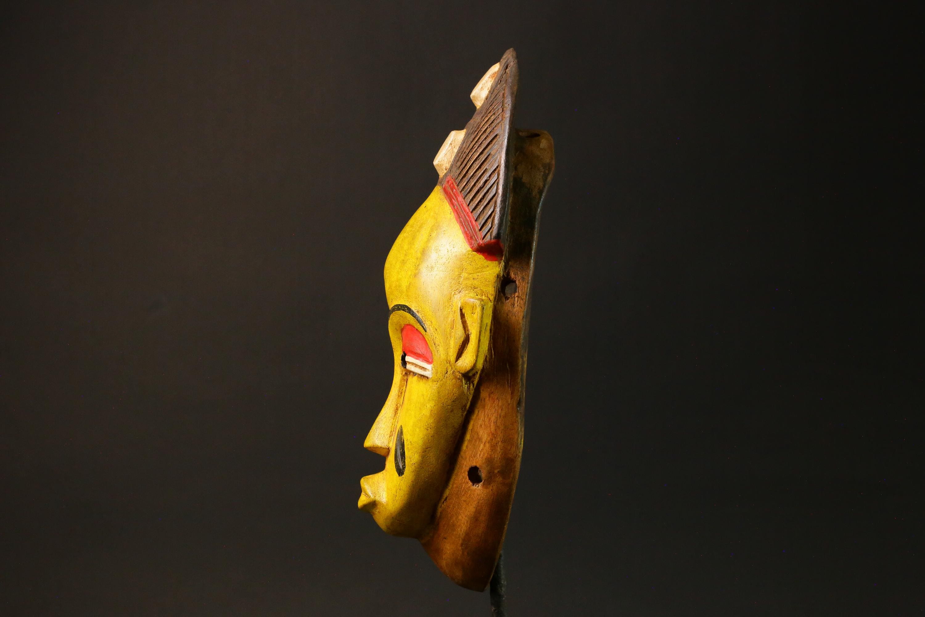 African wood mask Baule antiques Home Décor Hand Carved Masks for wall-G2981
