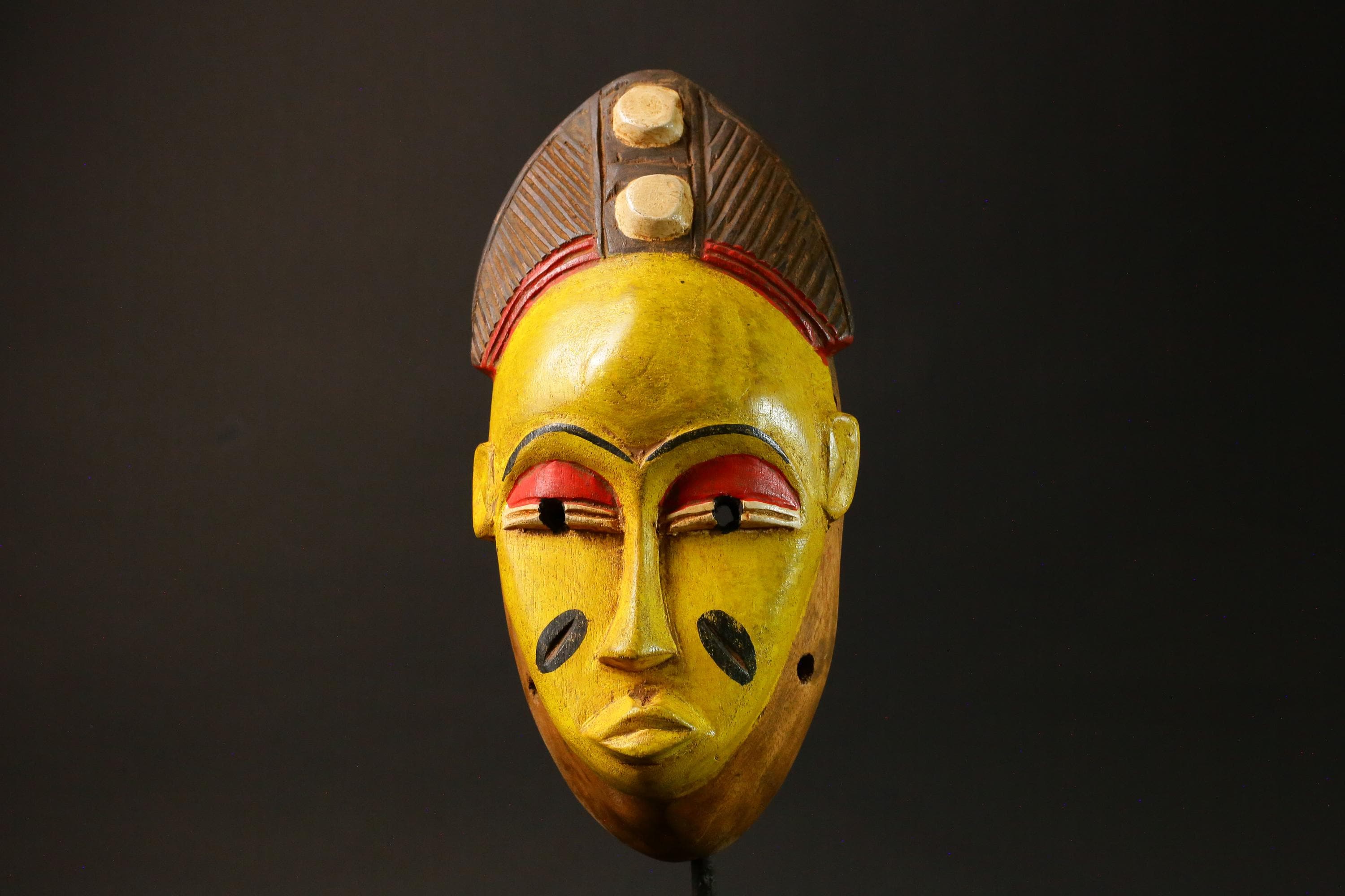African wood mask Baule antiques Home Décor Hand Carved Masks for wall-G2981