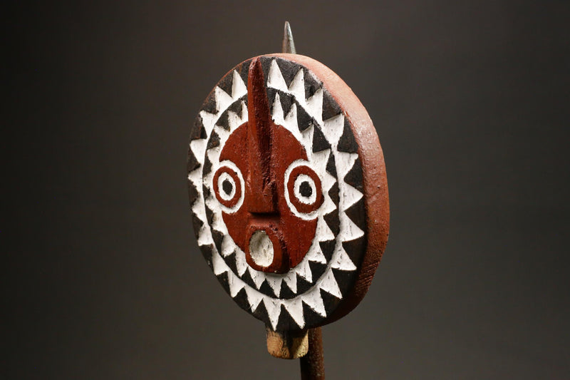 African Mask Tribal Face Mask Sun Mask Bwa Mossi From Burkina Faso Wood for wall-G2983