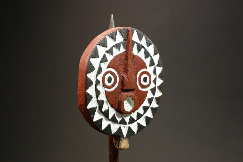 African Mask Tribal Face Mask Sun Mask Bwa Mossi From Burkina Faso Wood for wall-G2983