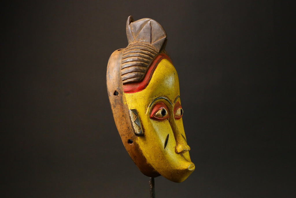 African Masks Tribal Face Vintage Carved Wood Hanging Guro Guro Masks for wall-G2987