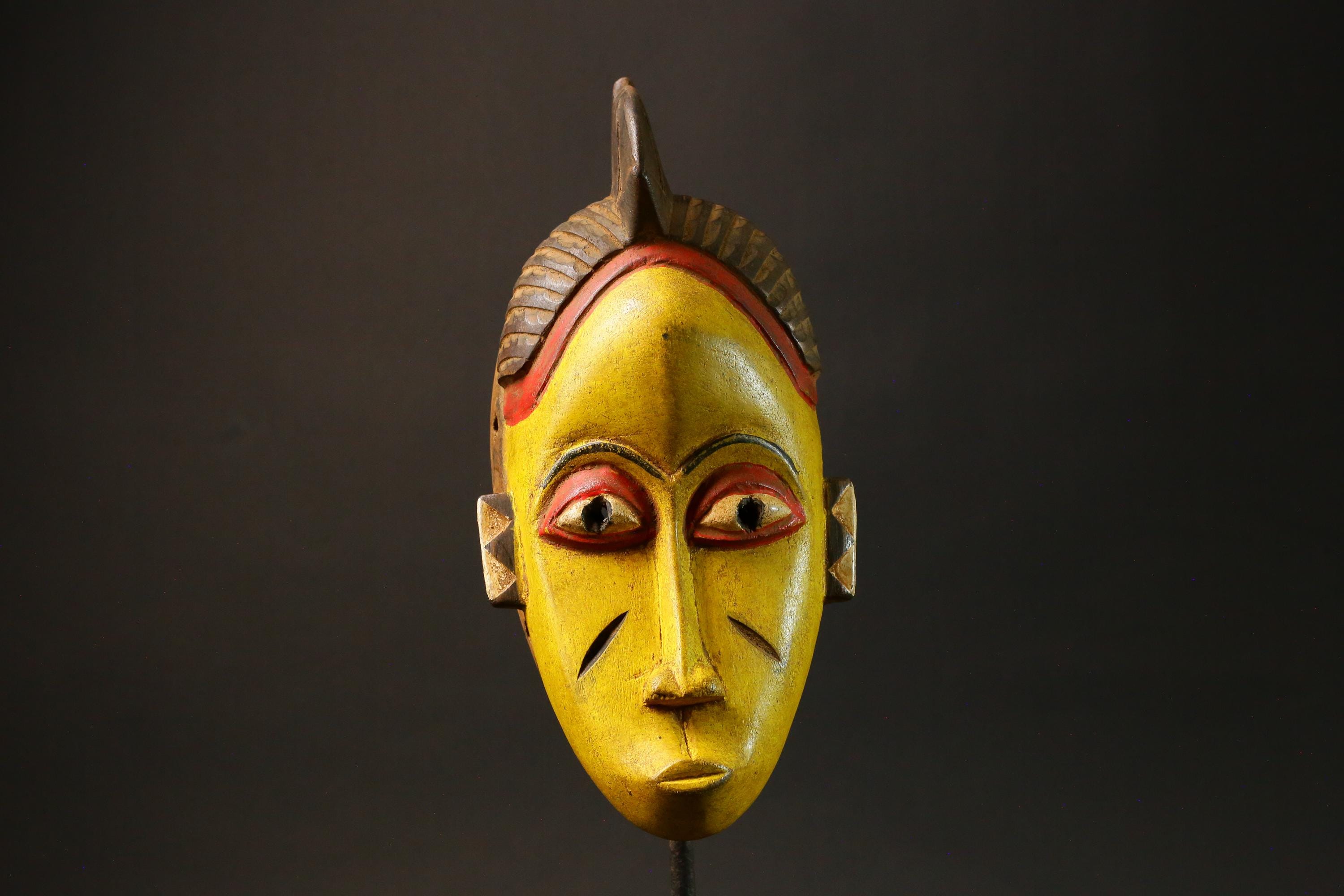 African Masks Tribal Face Vintage Carved Wood Hanging Guro Guro Masks for wall-G2987