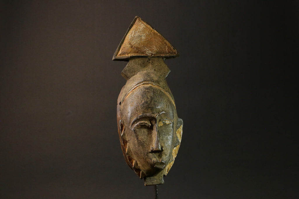 African Masks Baule Antique wall hanging primitive art Masks for wall-7773