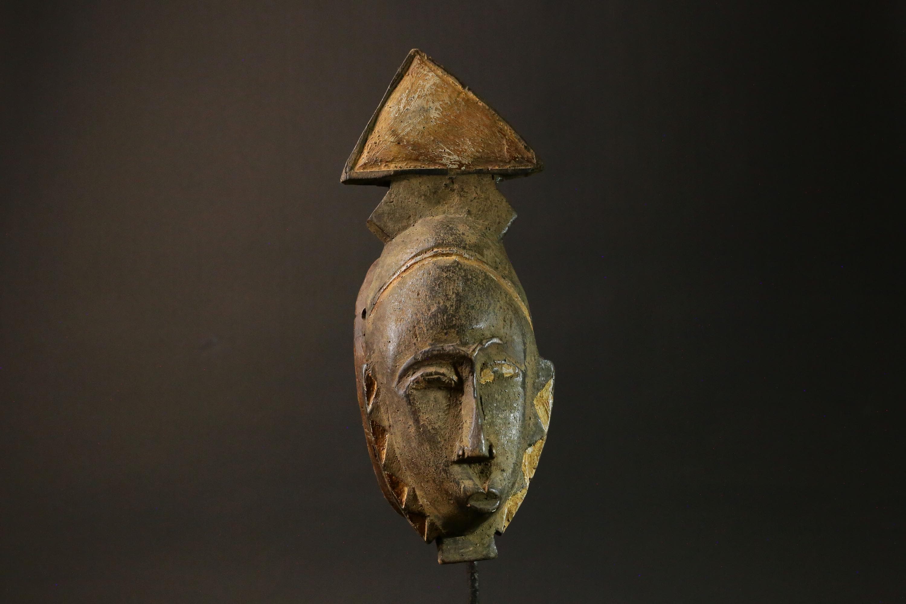 African Masks Baule Antique wall hanging primitive art Masks for wall-7773