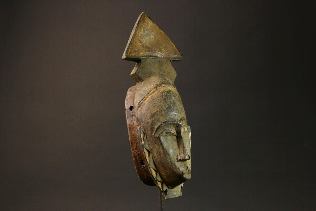 African Masks Baule Antique wall hanging primitive art Masks for wall-7773
