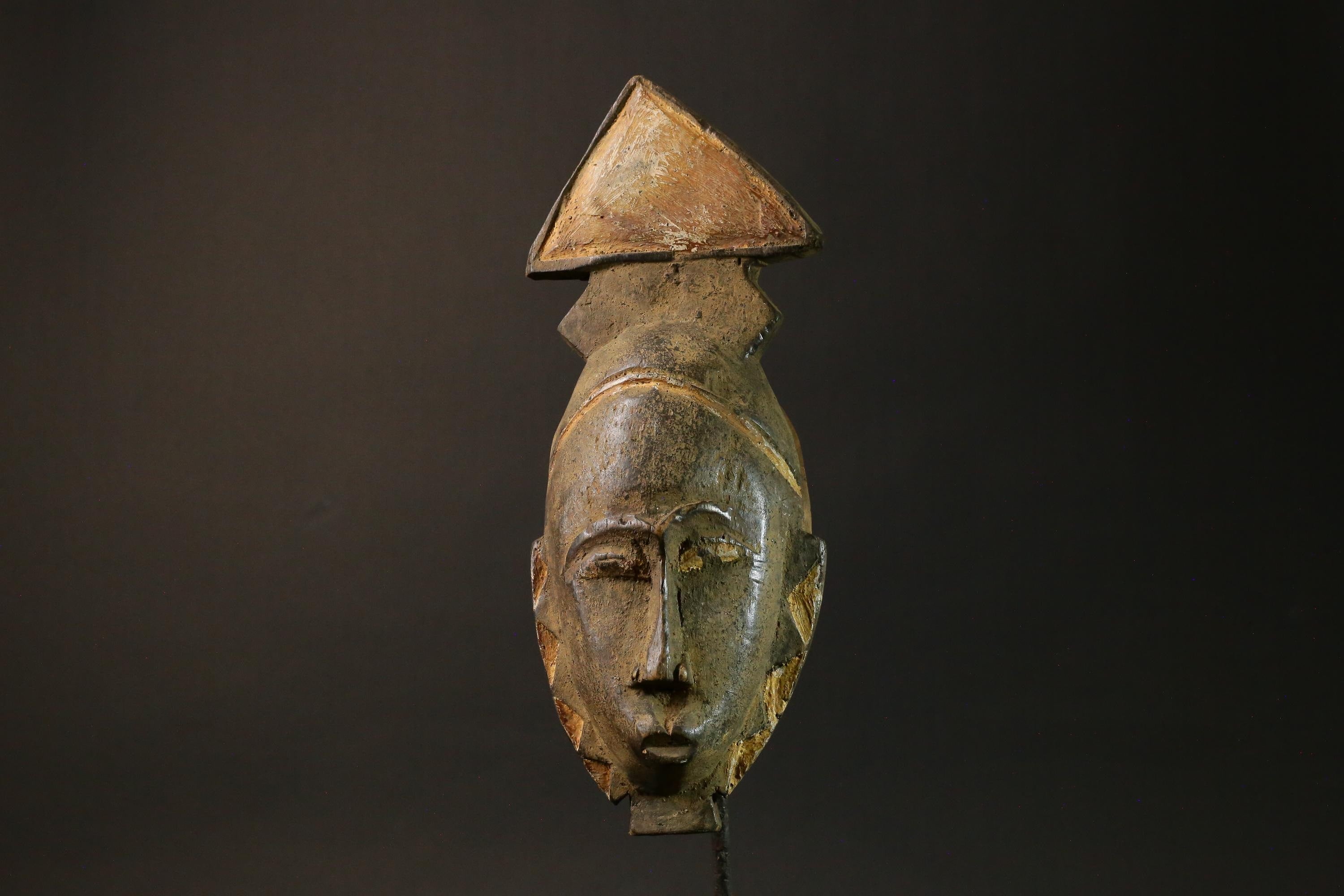 African Masks Baule Antique wall hanging primitive art Masks for wall-7773