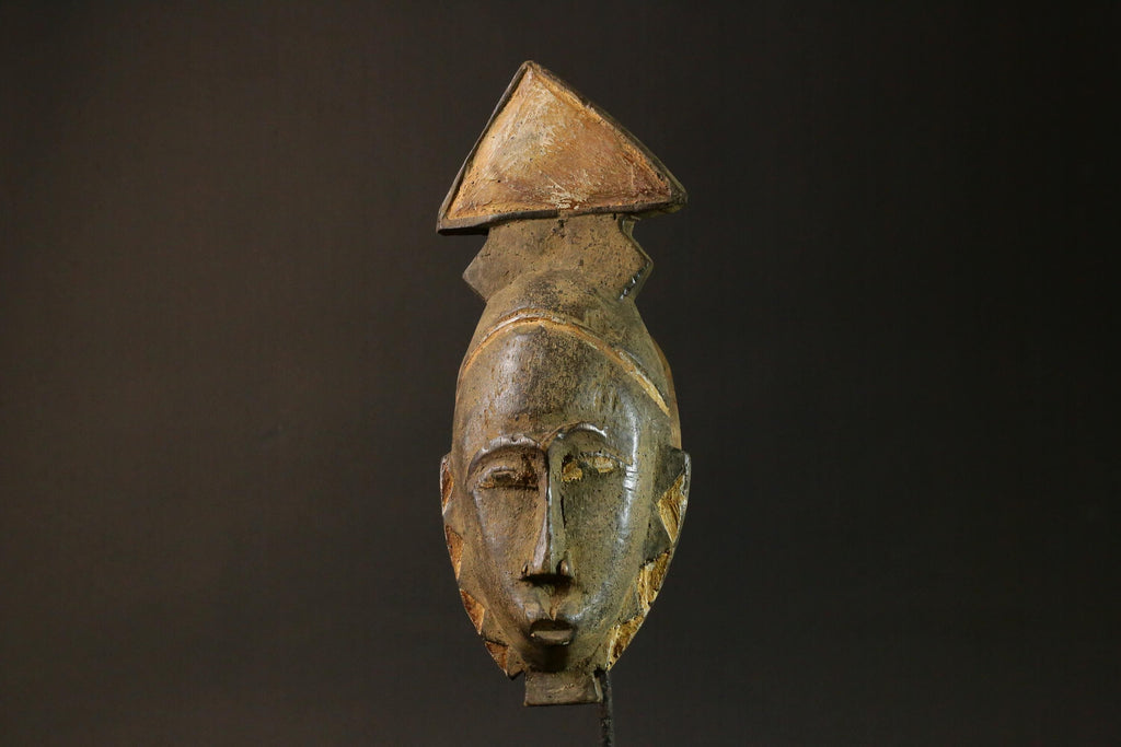 African Masks Baule Antique wall hanging primitive art Masks for wall-7773