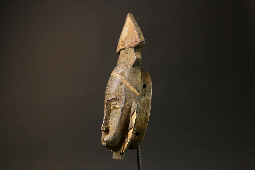 African Masks Baule Antique wall hanging primitive art Masks for wall-7773