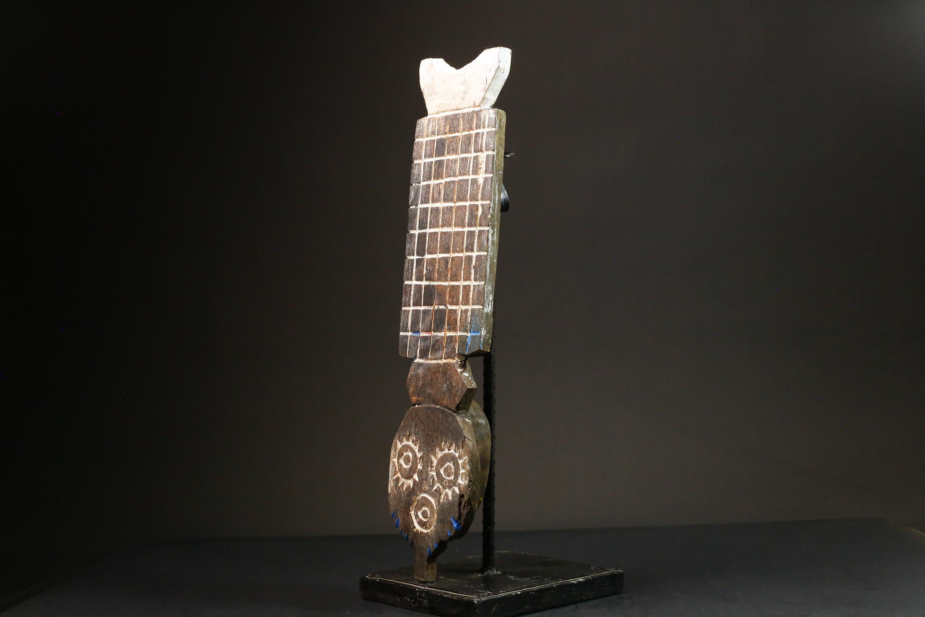 African mask wood African real figure vintage Bobo Bwa Plank mask for wall-G1338
