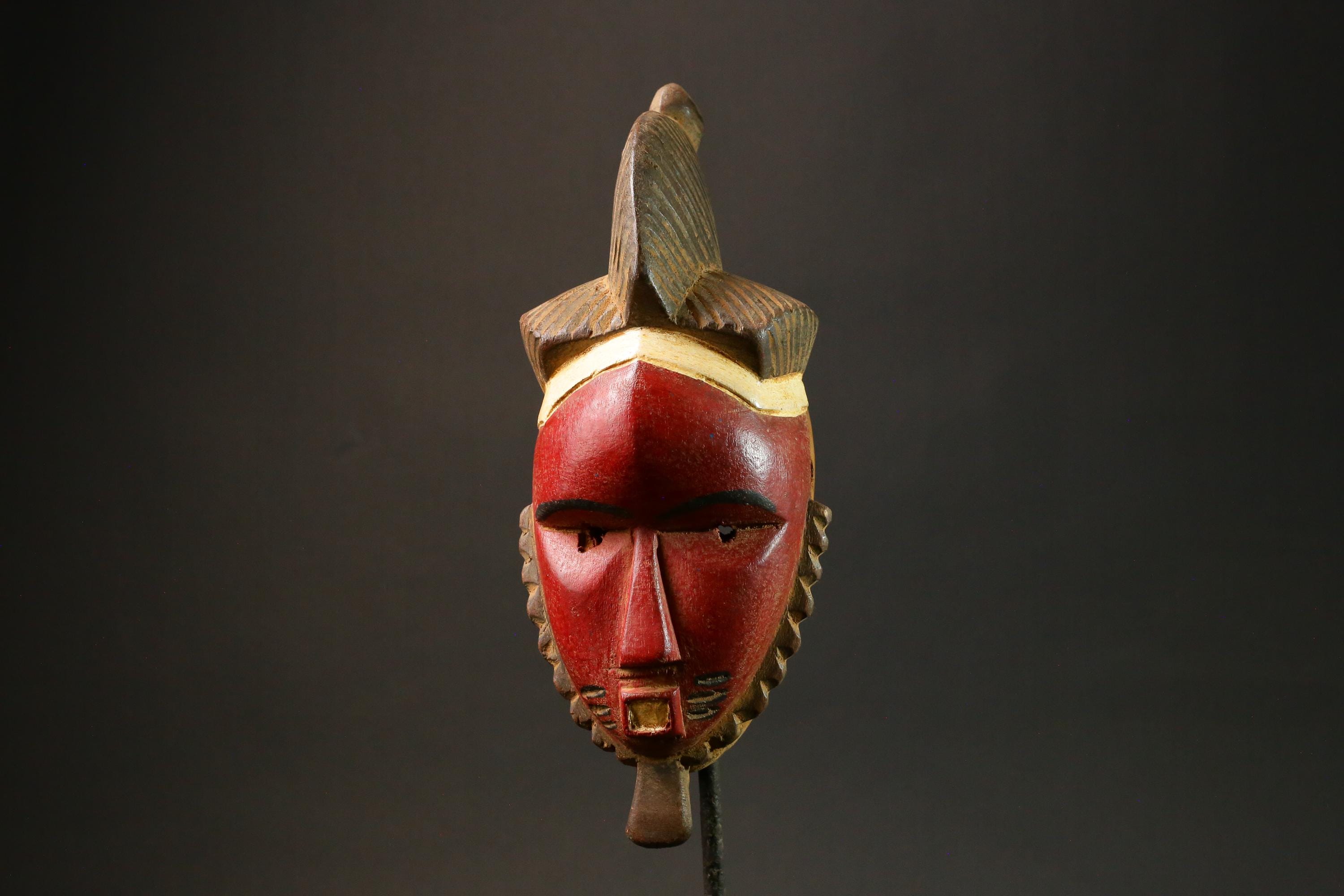 African Masks Ttribal Baule Wall Hanging Home Décor Mask for wall-G2990