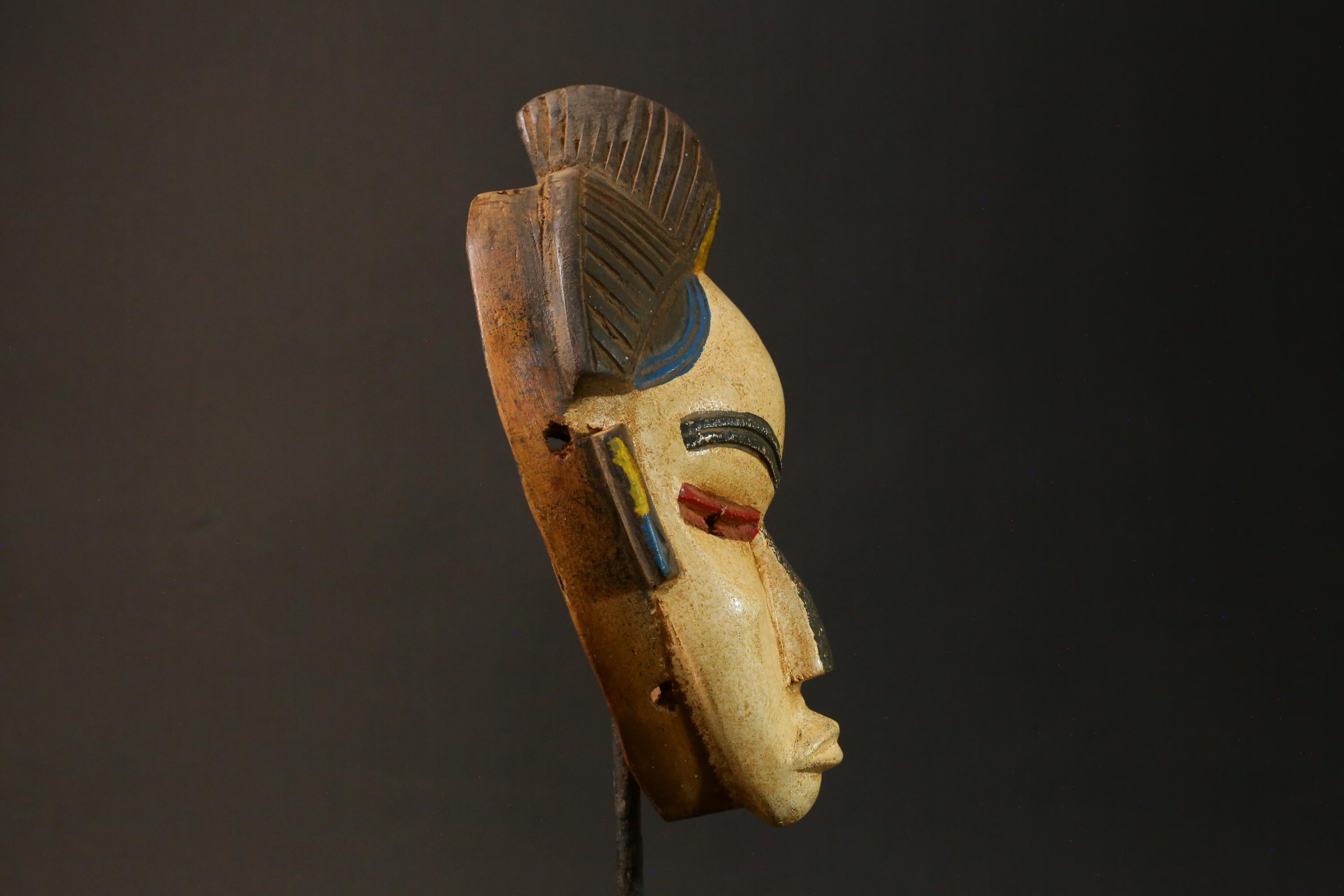 African Masks Ttribal Baule Wall Hanging Home Décor Mask for wall-G2997