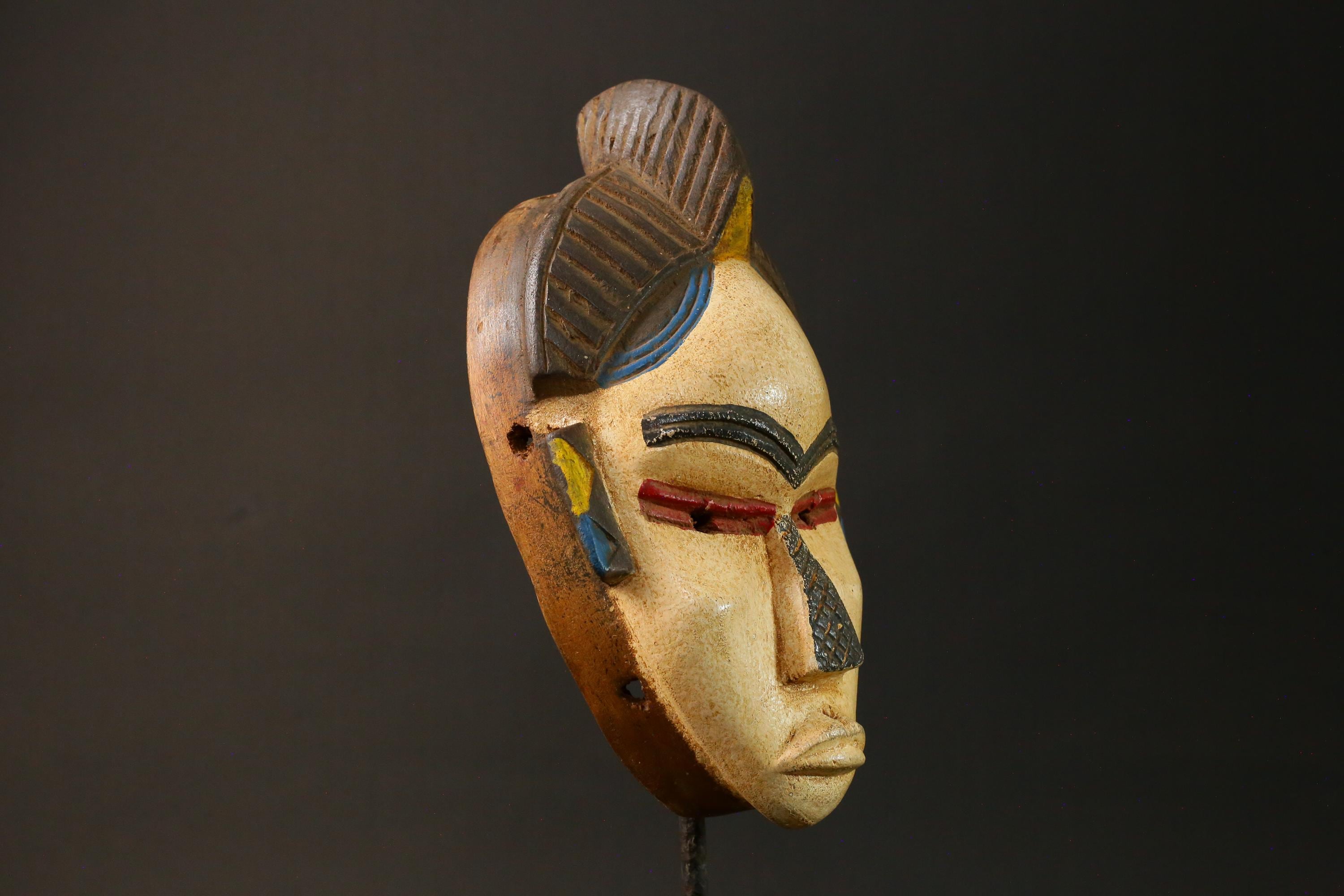 African Masks Ttribal Baule Wall Hanging Home Décor Mask for wall-G2997