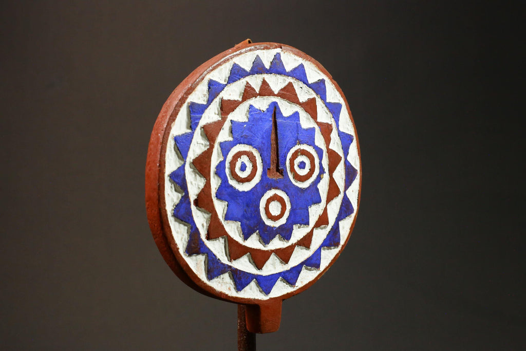 African Mask Tribal Face Mask Sun Mask Bwa Mossi From Burkina Faso Wood for wall-G2999