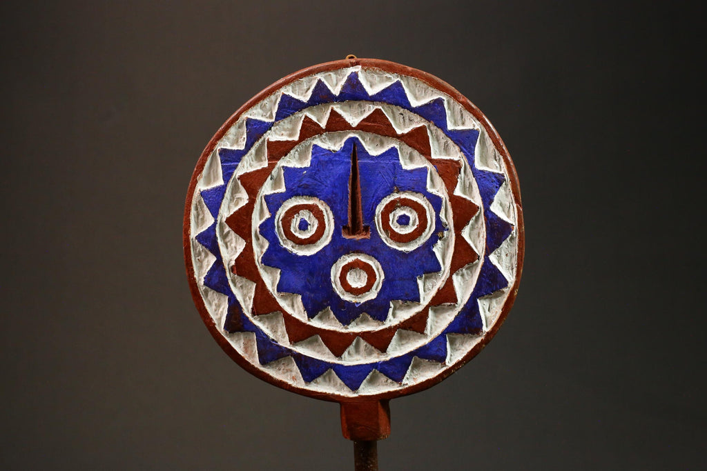 African Mask Tribal Face Mask Sun Mask Bwa Mossi From Burkina Faso Wood for wall-G2999