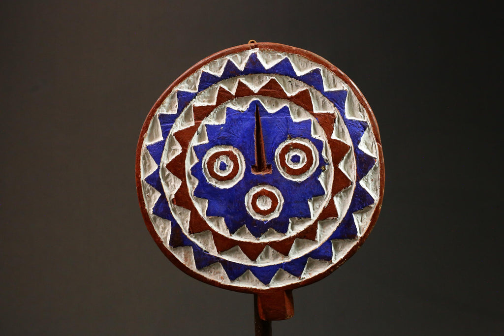 African Mask Tribal Face Mask Sun Mask Bwa Mossi From Burkina Faso Wood for wall-G2999