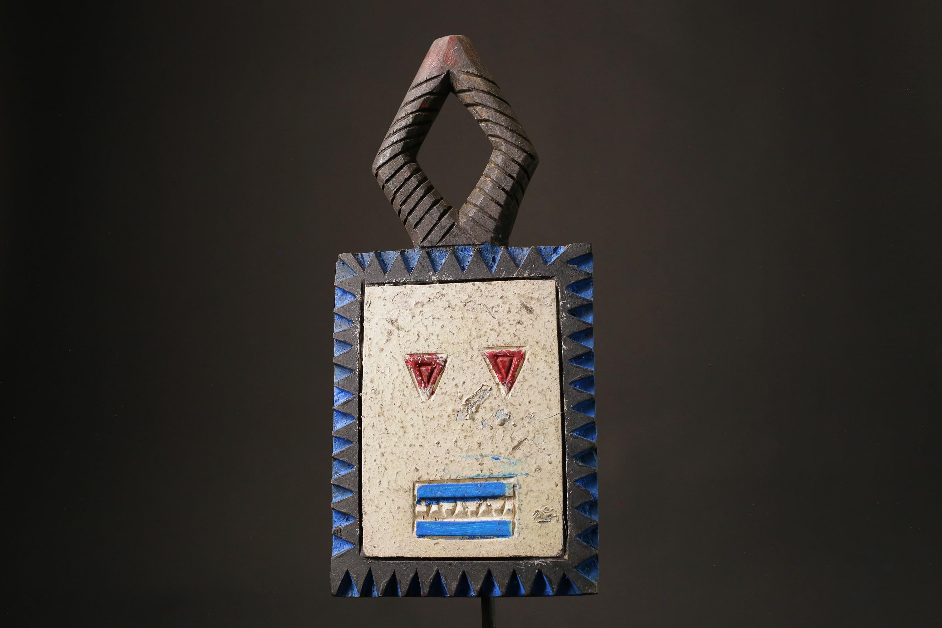 African mask wood African real figure vintage African masks for wall Goli kplekple Mask-G1115