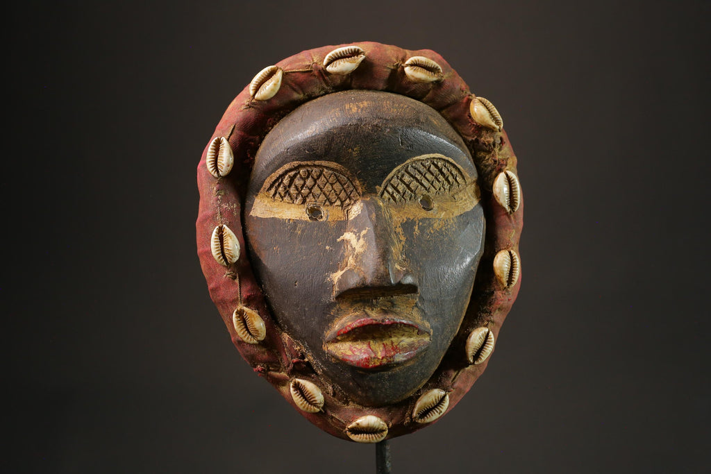 African mask wood African real figure vintage African masks for wall Dan Kran Kaogle-G1108