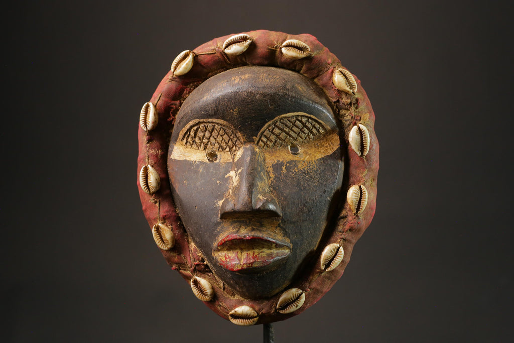 African mask wood African real figure vintage African masks for wall Dan Kran Kaogle-G1108
