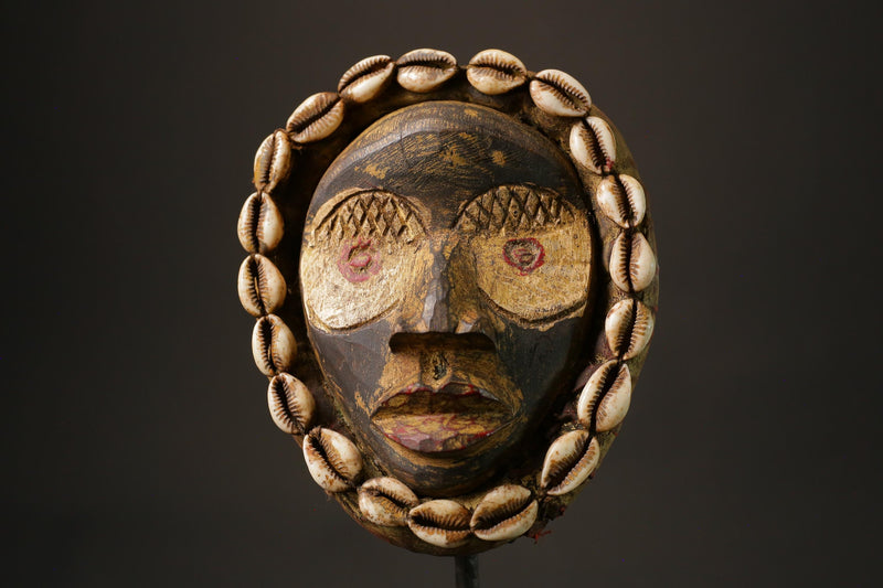 African Mask Tribal Face Mask Wood Hand Carved Wall Hanging Patterns Dan-G1104