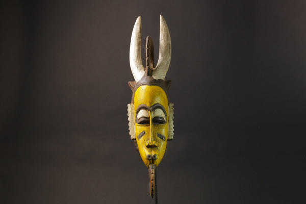 African mask Guro masks wood African real figure vintage African masks for wall  -5882