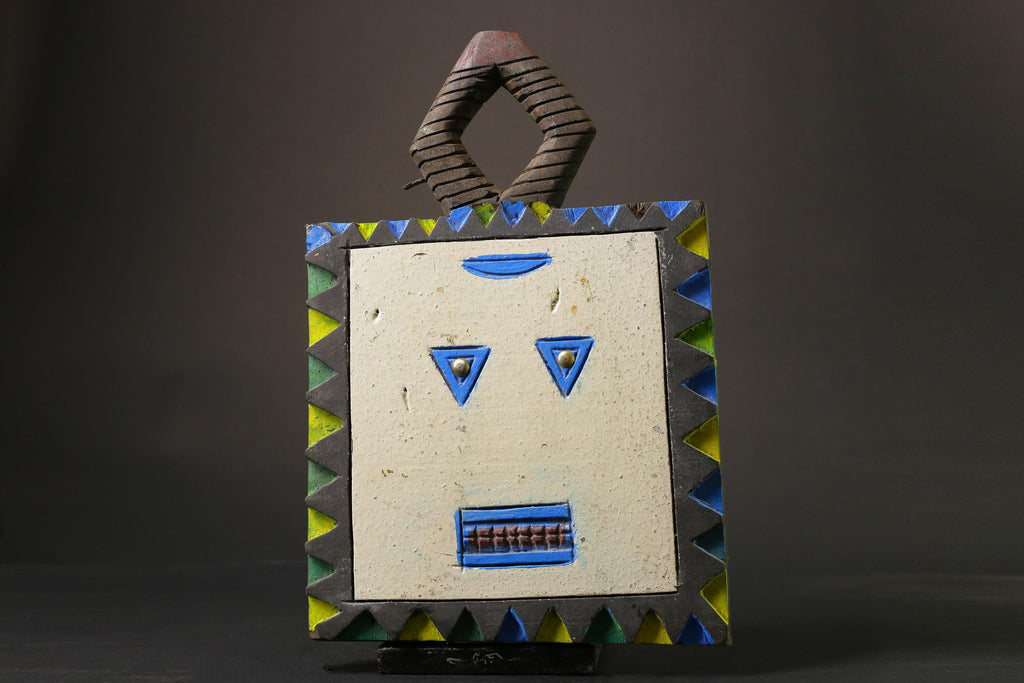 African mask wood African real figure vintage African masks for wall Baule Goli Mask-G1157