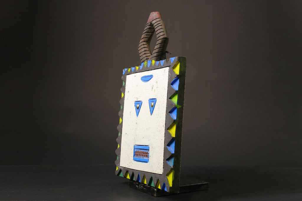 African mask wood African real figure vintage African masks for wall Baule Goli Mask-G1157