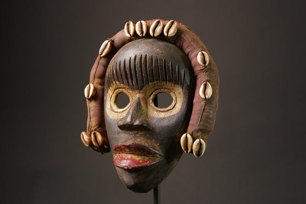 African mask wood African real figure vintage African masks for wall Dan Mask-G1155