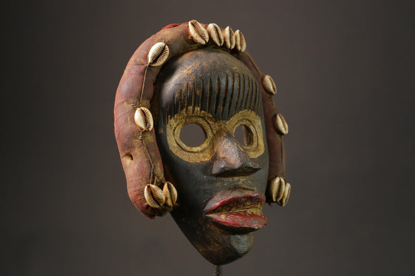 African mask wood African real figure vintage African masks for wall Dan Mask-G1155