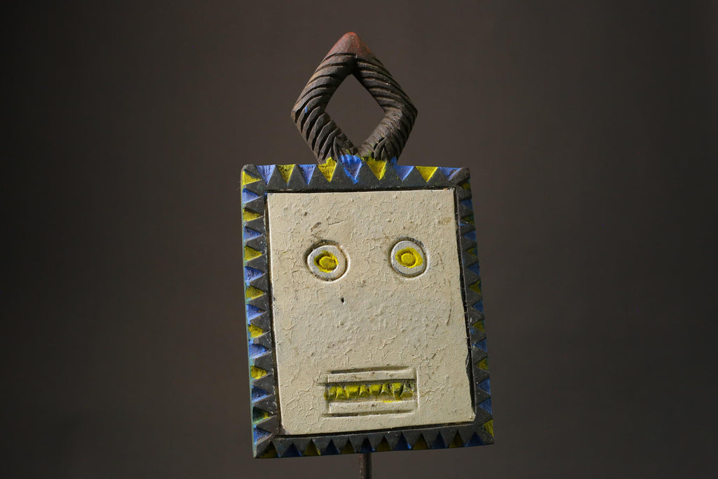 African mask wood African real figure vintage African masks for wall Mask Kpan Goli Baoulé-G1154