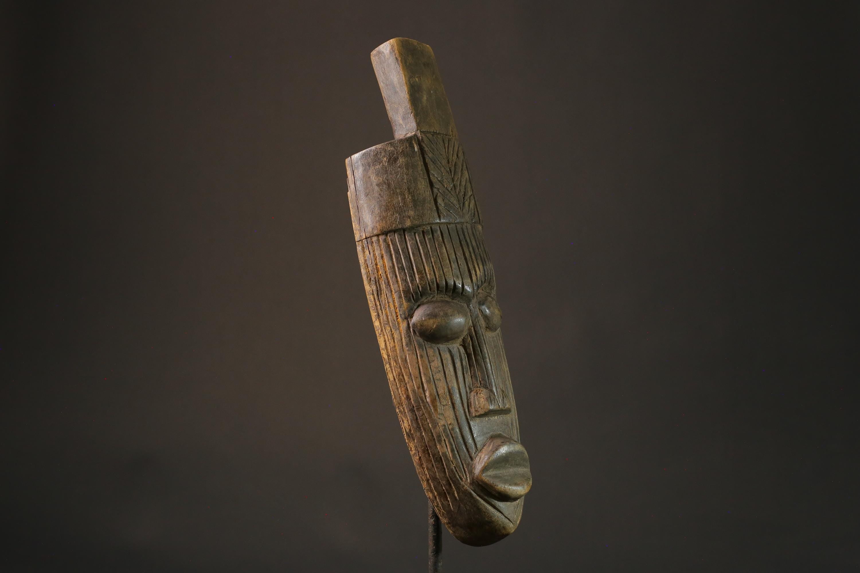 African mask wood African real figure vintage African masks for wall Dan Unique- 7419