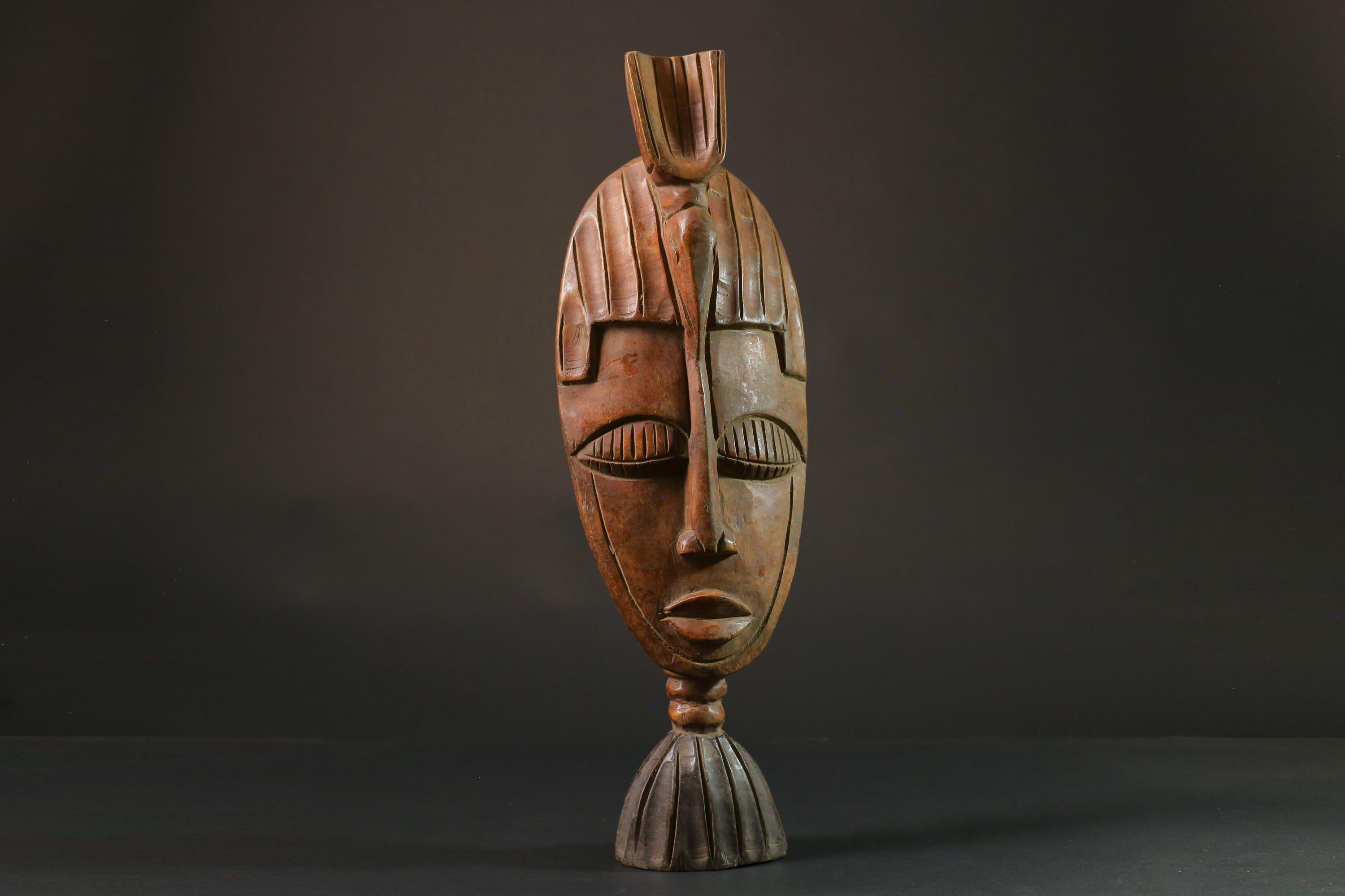 African wood mask Traditional vintage art tribal one piece Home Décor Art Wall Decor Handmade Guru Tribe-7421