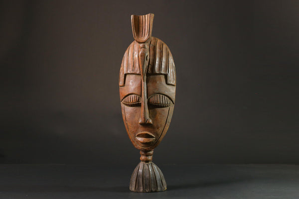 African wood mask Traditional vintage art tribal one piece Home Décor Art Wall Decor Handmade Guru Tribe-7421