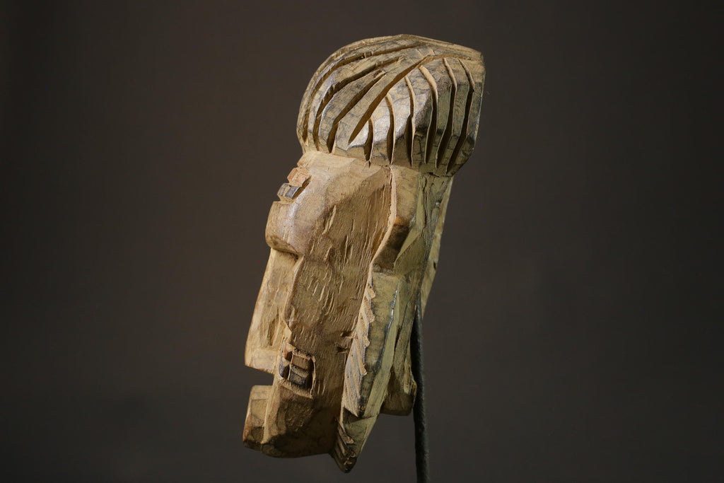 African mask Guru wood African real figure vintage African masks for wall -7425