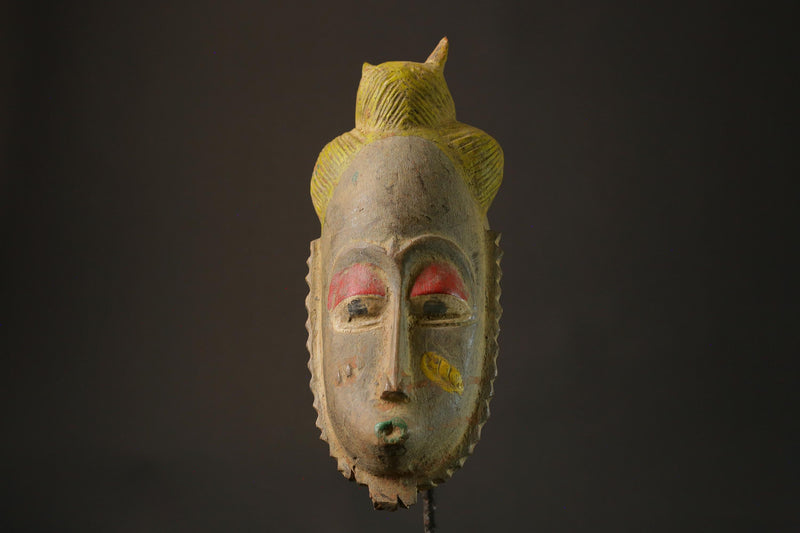 African mask wood African real figure vintage African masks for wall Guro african mask Home Décor-7459
