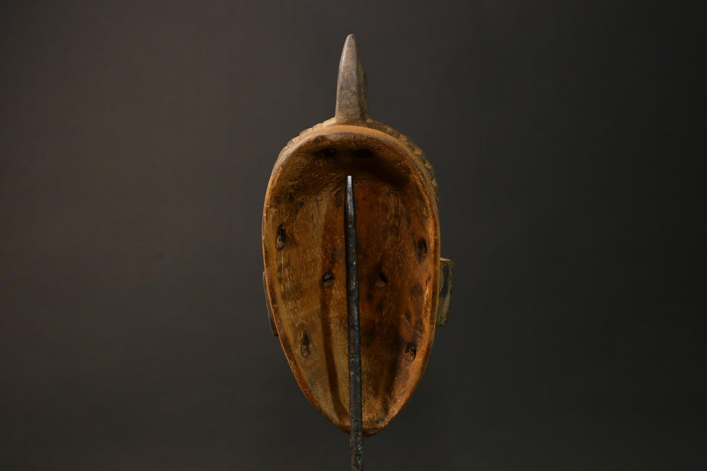 African Mask Traditional White Wood Guru Tribal Mask Celebrating Heritage Masks for wall-G3015