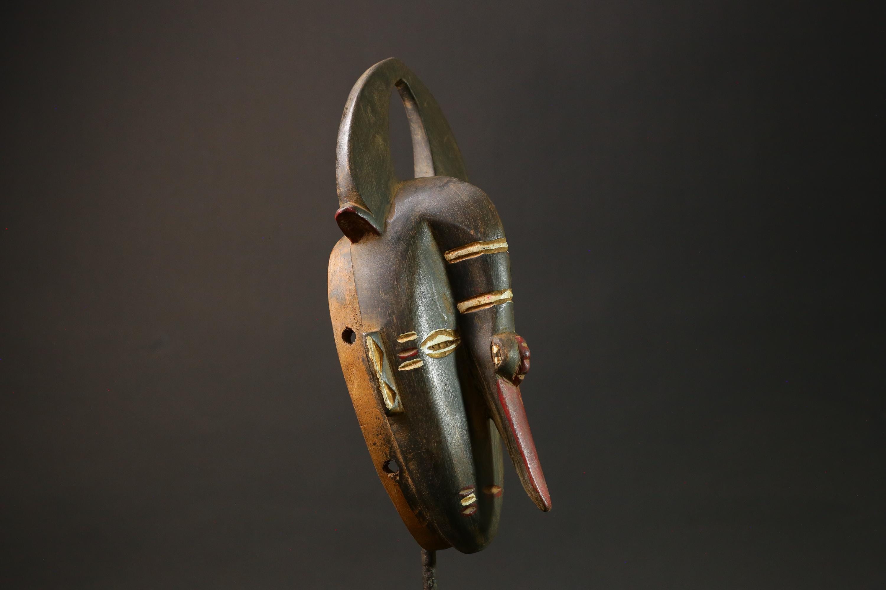 African mask Elephants Wood Nose Mask of the Guru Tribe masks for wall-G3020