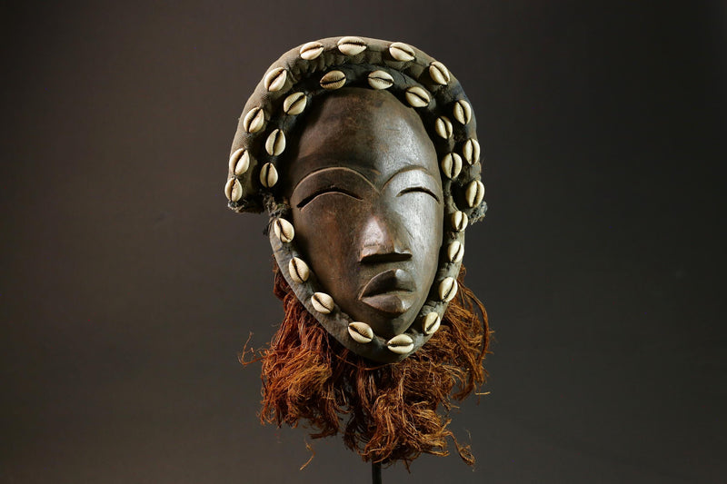 African Mask Hand-Carved Kuba Dan Tribal Face Mask Wall Hanging Masks for wall-G1397