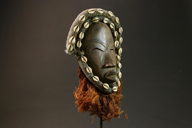 African Mask Hand-Carved Kuba Dan Tribal Face Mask Wall Hanging Masks for wall-G1397