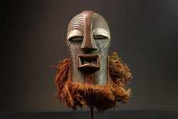 African Mask Hand-Carved Wall Hanging Face Mask from Songye Tribe Masks for wall-G1392