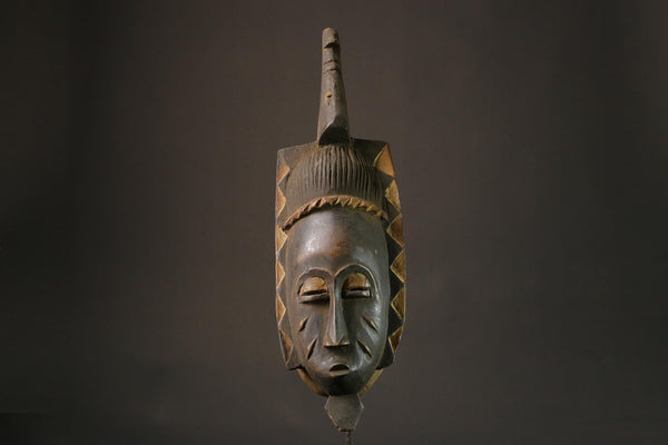 African mask wood African real figure vintage African masks for wall Antique Mask Guro Masks-7465