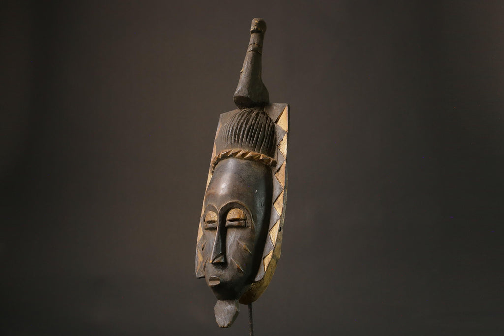 African mask wood African real figure vintage African masks for wall Antique Mask Guro Masks-7465