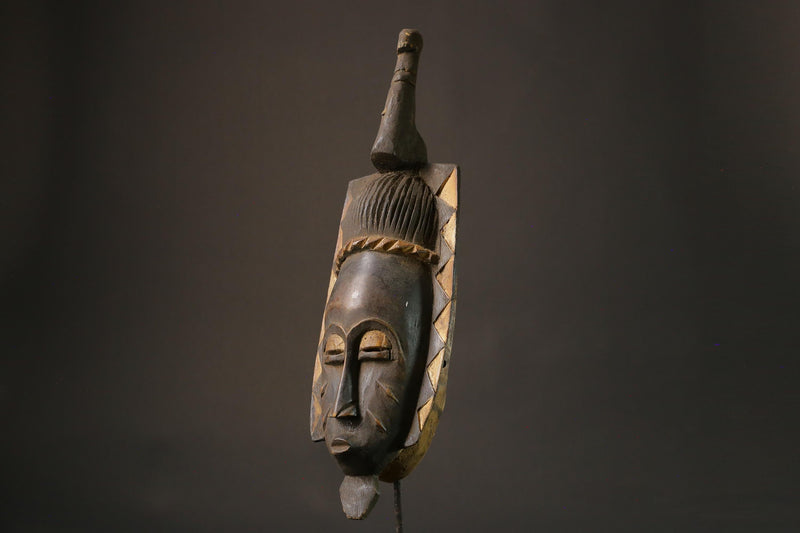 African mask wood African real figure vintage African masks for wall Antique Mask Guro Masks-7465