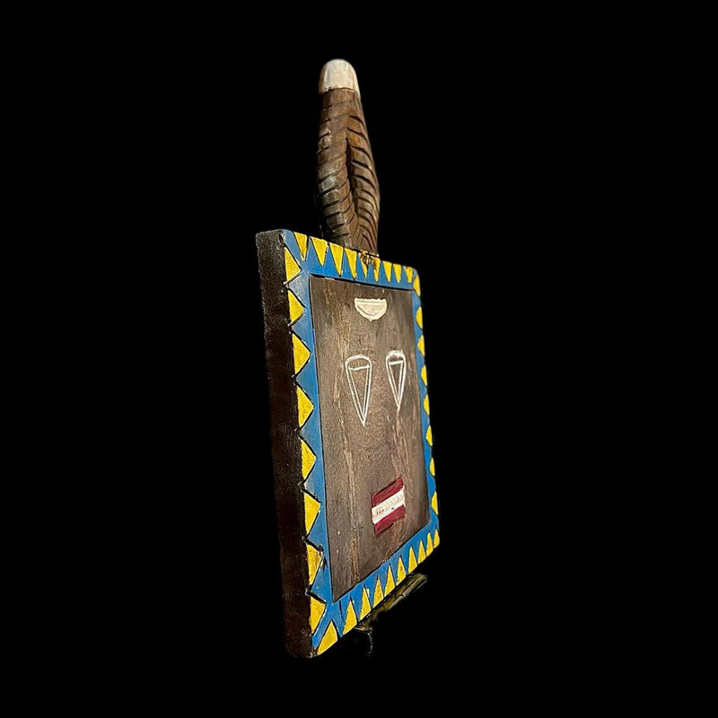 African wood mask antiques Tribal Face Hand Baule Goli kplekple Masks for wall-G1151