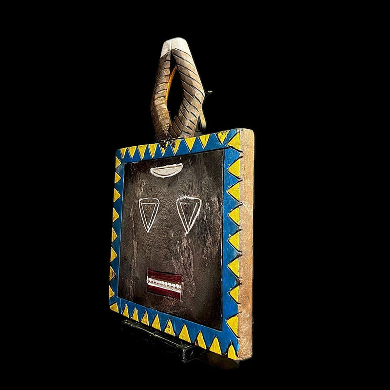 African wood mask antiques Tribal Face Hand Baule Goli kplekple Masks for wall-G1151