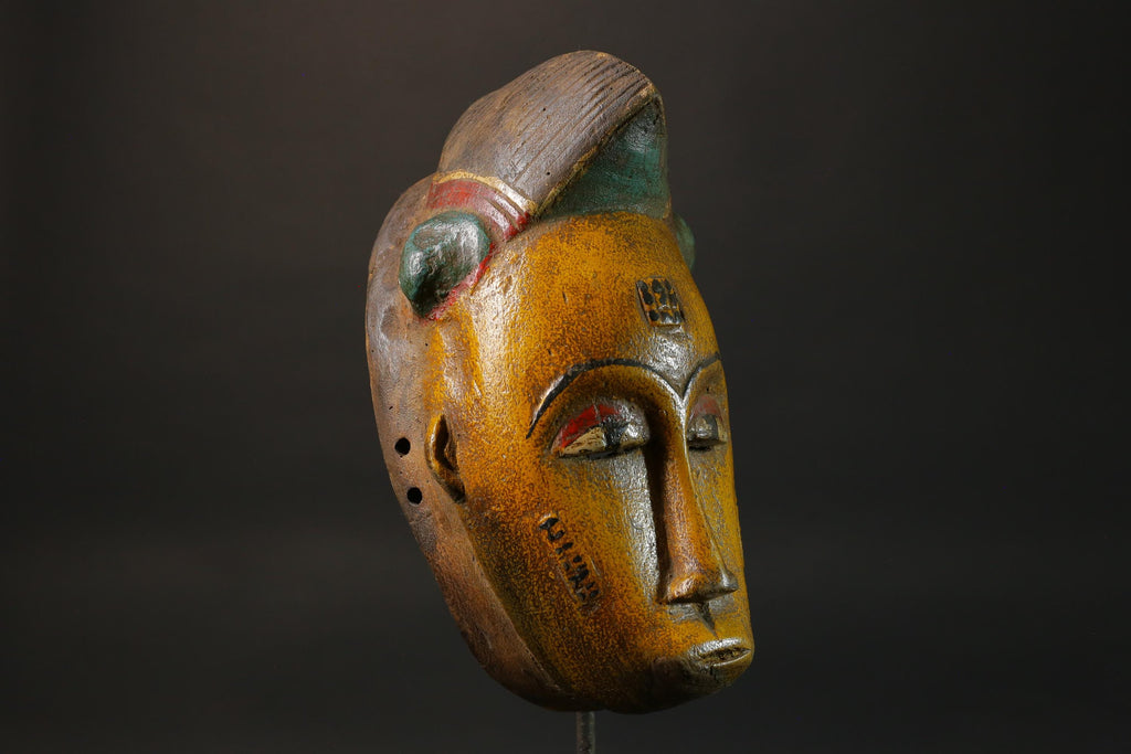 African wood mask antiques Hand Carved Wooden Tribal Art Face Mask Guro Masks for wall-8790