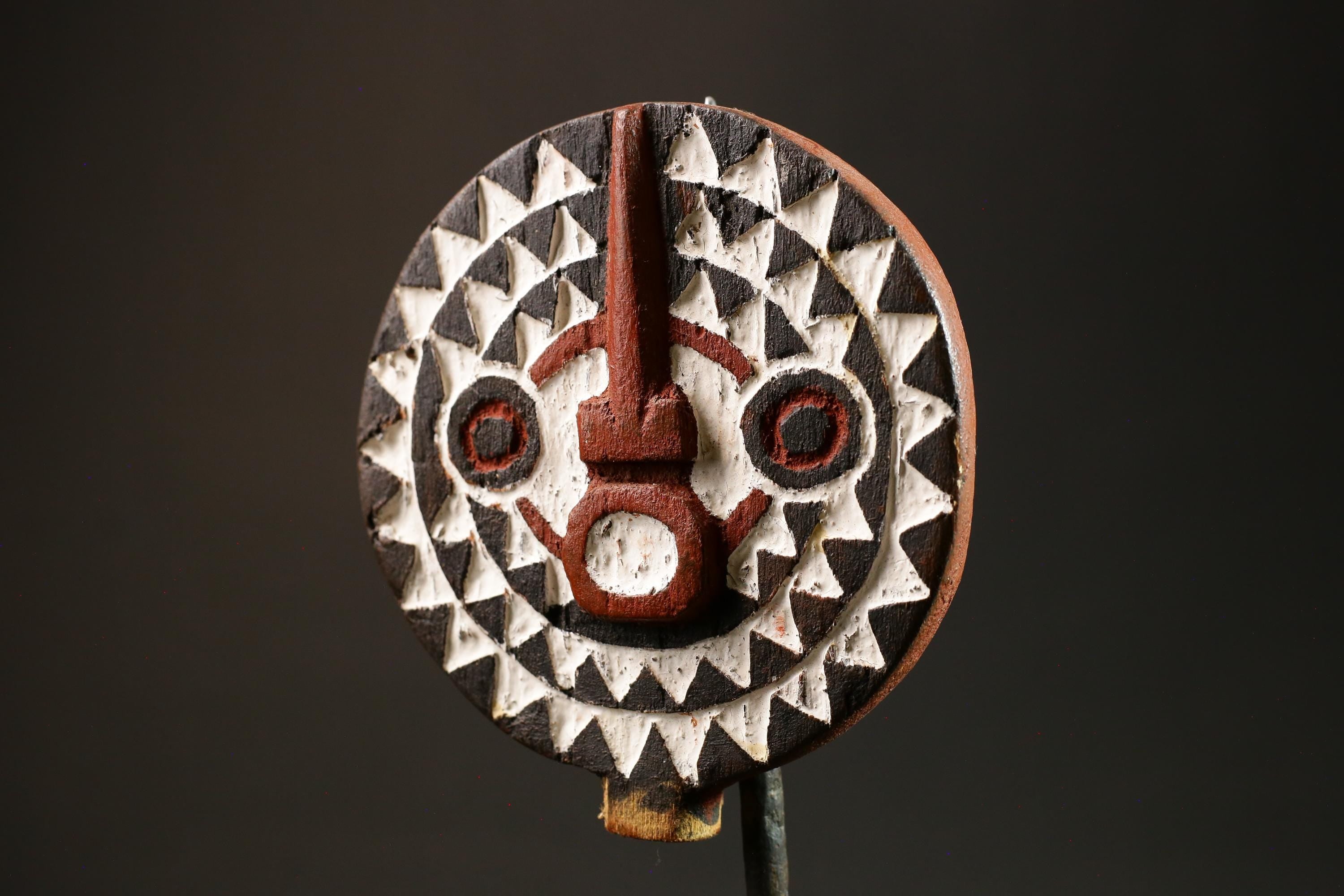 African Mask Handmade Bobo Sun Mask, Tribal Face Wall Decor in Wood Masks for wall-G3031