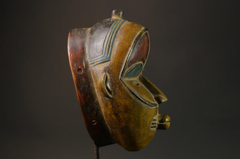 African mask antiques tribal Face vintage Baule Antique antique wall Mask-G2760